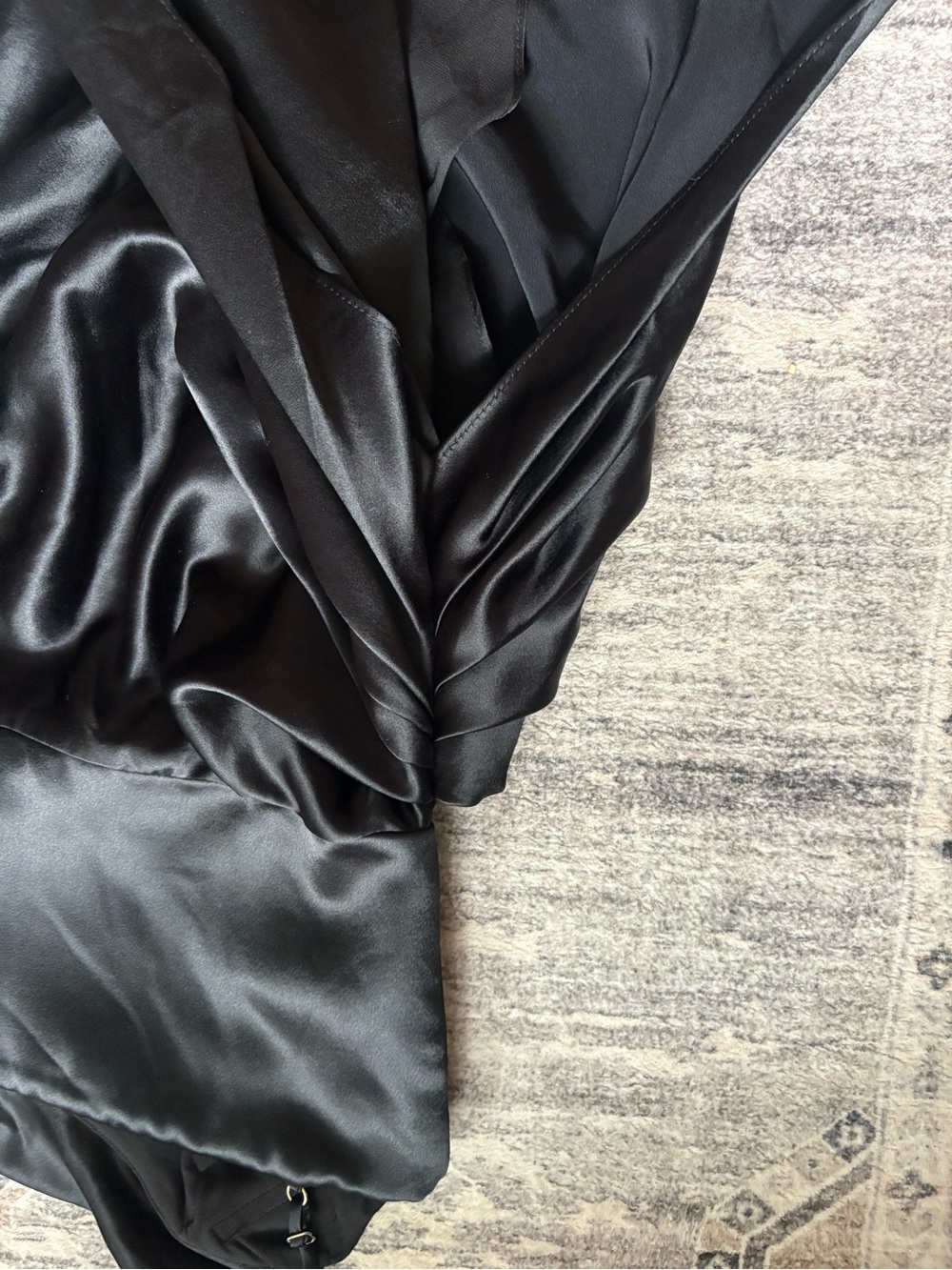 House of CB Reva black satin balcony corset dress size S - Picture 10 of 12